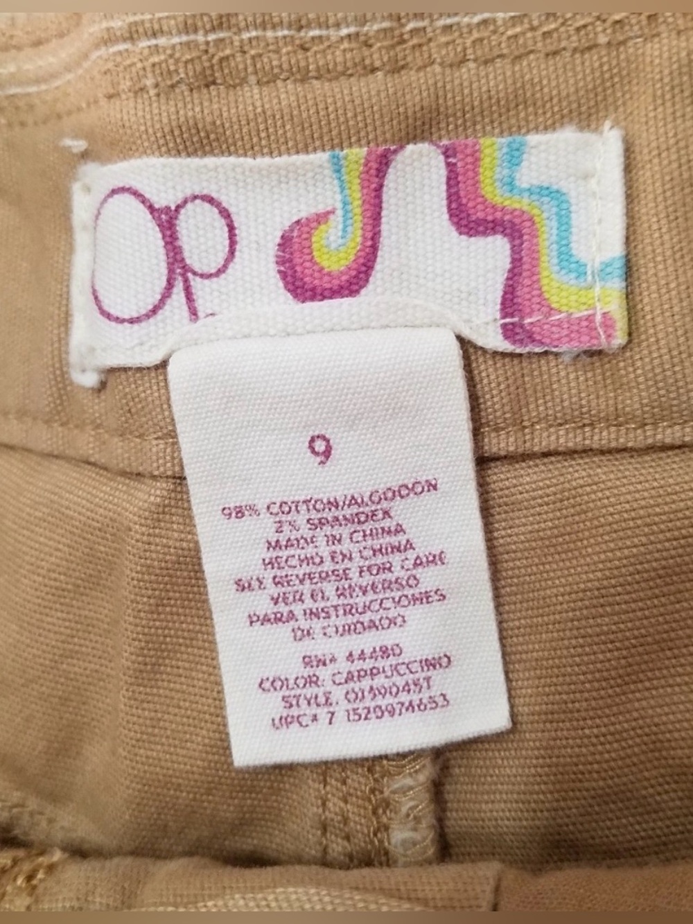NEW NWT OP Shorts in Camel, Fits Like Size 7 - Picture 3 of 4